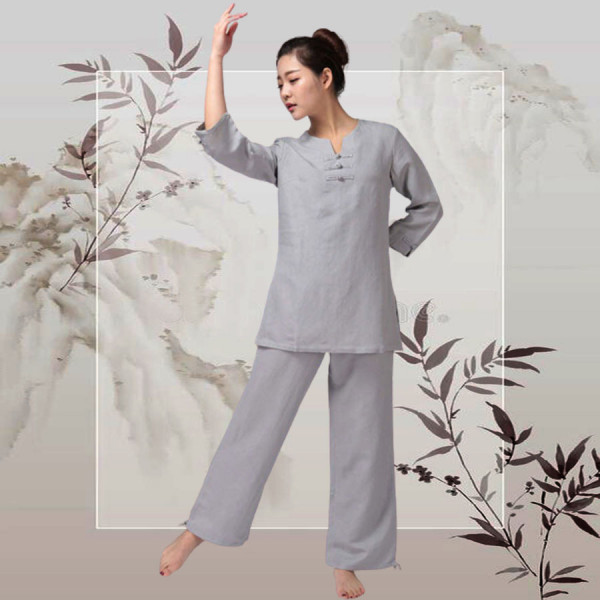 Bộ quần áo đi lễ chùa, áo lam đi chùa, trang phục đi chùa, ngồi thiền, nữ, vải đũi cao cấp, màu trắng, nâu, size S M L XL 2 XL may theo yêu cầu - Tâm An