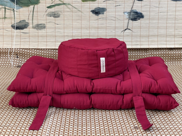 Bồ đoàn, tọa cụ khâu tay may rút vải, ruột bông gạo - sản phẩm cao cấp chỉ có duy nhất nhà Zambala, hàng chuyên dành cho khách đi tặng