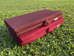 Toạ cụ vuông, size 60 x 70 cm, đệm (thảm) ngồi thiền, lễ lậy, tụng kinh vải kaki nâu, nhập khẩu tốt, may gấp đôi được