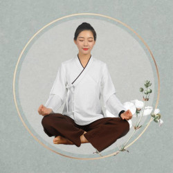 Bộ quần áo đi lễ chùa, áo lam đi chùa, trang phục đi chùa, ngồi thiền, nữ, vải đũi cao cấp, màu trắng, nâu, size S M L XL 2 XL may theo yêu cầu - Đan Ngọc
