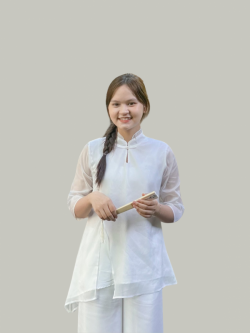 Bộ quần áo đi lễ chùa, áo lam đi chùa, trang phục đi chùa nữ, vải voan, cổ cao bèo renc, màu trắng, size S M L XL 2 XL hàng cao cấp, may theo yêu cầu - An Linh Thanh