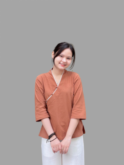 Bộ quần áo đi lễ chùa, áo lam đi chùa, trang phục đi chùa, ngồi thiền, nữ, vải đũi cao cấp, màu trắng, nâu, size S M L XL 2 XL may theo yêu cầu - Đan Nhiên